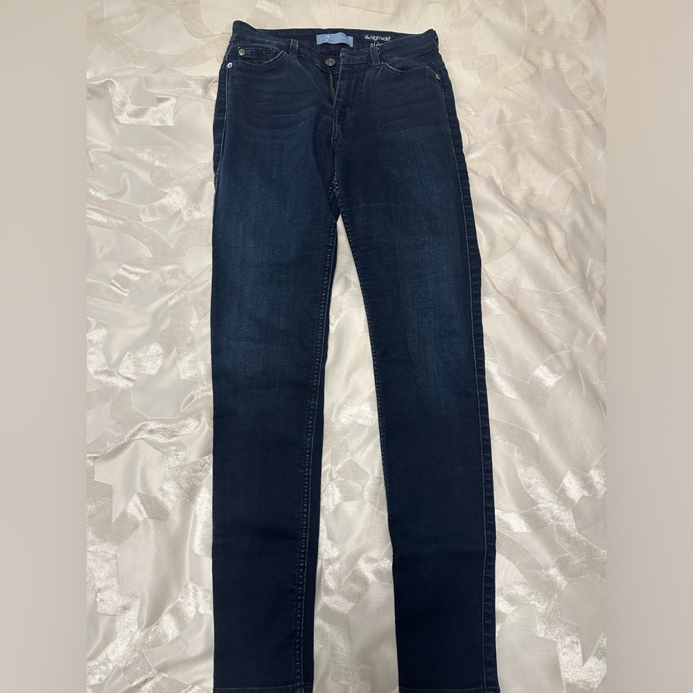 7 for mankind Skinny dark blue jeans. Size 25